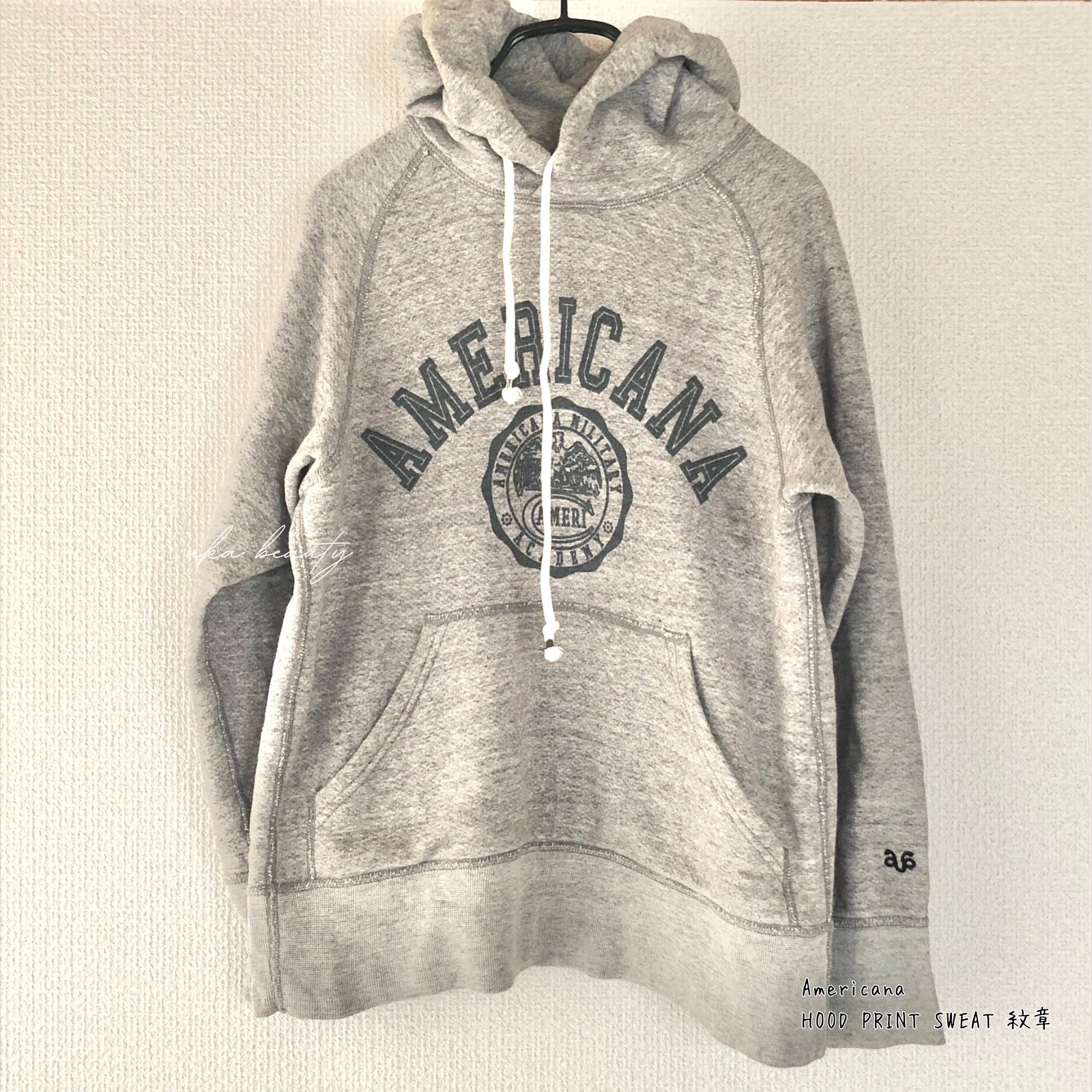 Americana：HOOD PRINT SWEAT 紋章